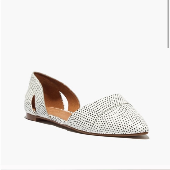 Madewell Shoes - MADEWELL Ivory D’Orsay Flats in Snake Spot Size 6